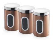 Addis Stainless Steel Canisters Copper Finish (set of 3)